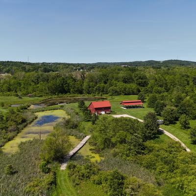 The Red Barn Reserve from drone.